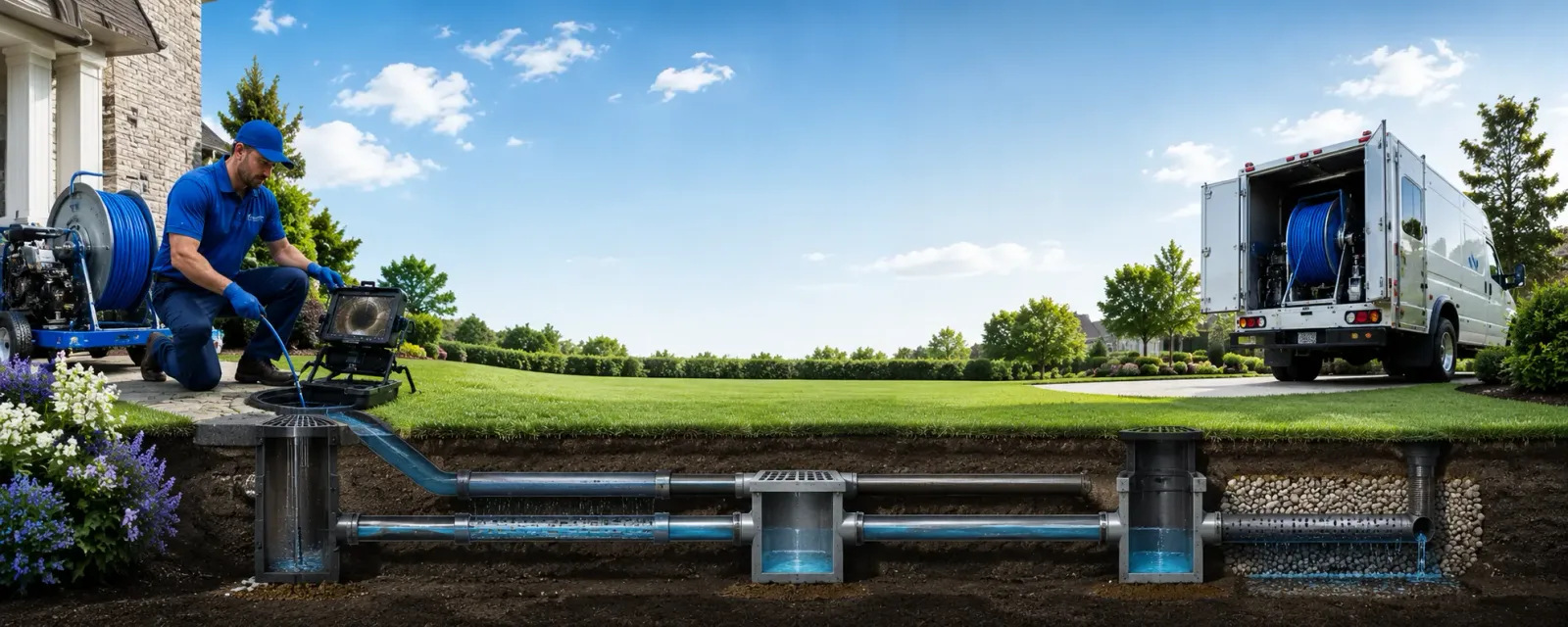 Outdoor drain cleaning information for East Dover, VT